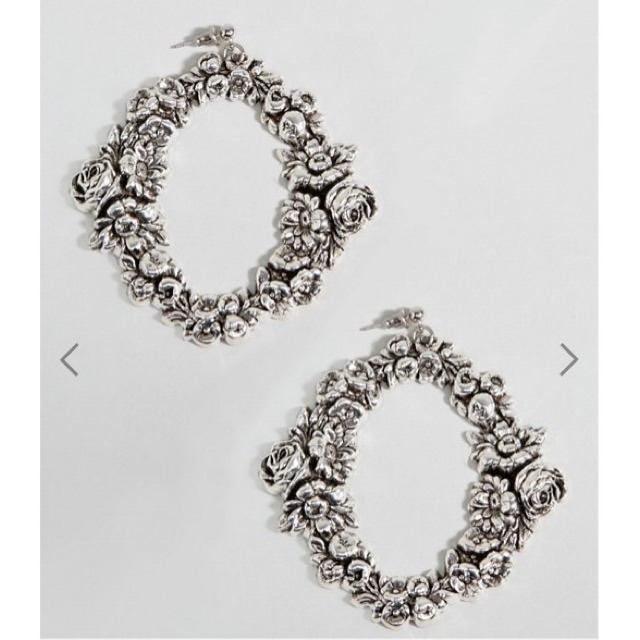 Regal Rose Floral Wreath Statement Earrings
